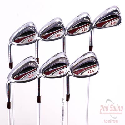 Ping G LE 2 Iron Set 6-PW GW SW ULT 240 Lite Graphite Ladies Left Handed Red dot 37.5in