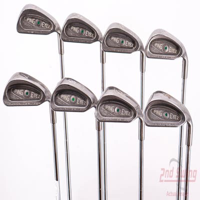 Ping Eye 2 Iron Set 3-PW Ping ZZ Lite Steel Stiff Right Handed Green Dot 37.75in