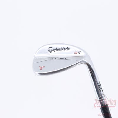 TaylorMade Milled Grind Satin Chrome Wedge Sand SW 56° 12 Deg Bounce SB True Temper Dynamic Gold Steel Wedge Flex Right Handed 35.0in