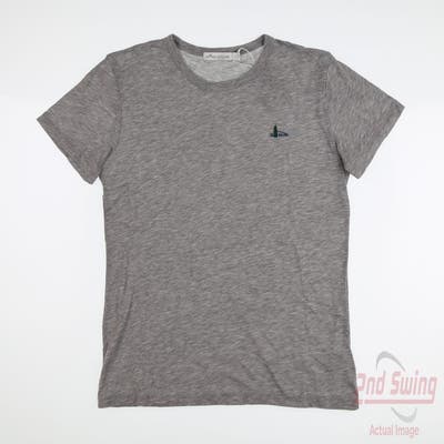 New W/ Logo Womens Peter Millar T-Shirt Small S Gray MSRP $58