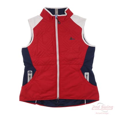 New W/ Logo Womens Peter Millar Vest X-Small XS Multi MSRP $175