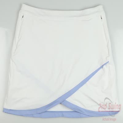 New Womens Peter Millar Golf Skort Large L White MSRP $109