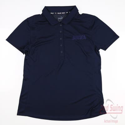 New W/ Logo Womens Puma Gamer Polo X-Small XS Navy Blazer MSRP $50