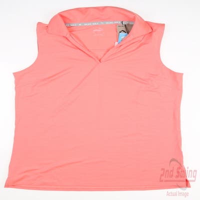 New Womens Puma Cloudspun Coast Sleeveless Polo Small S Carnation Pink MSRP $50