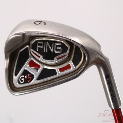 Ping G15 Single Iron 6 Iron Ping TFC 149I Graphite Regular Right Handed Black Dot 37.75in