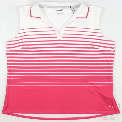 New Womens Puma Mattr Sleeveless Polo Small S Orchid Shadow MSRP $60