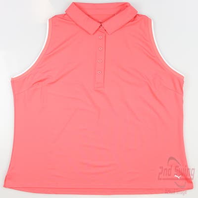 New Womens Puma Mattr Peak Sleeveless Polo Small S Loveable MSRP $60