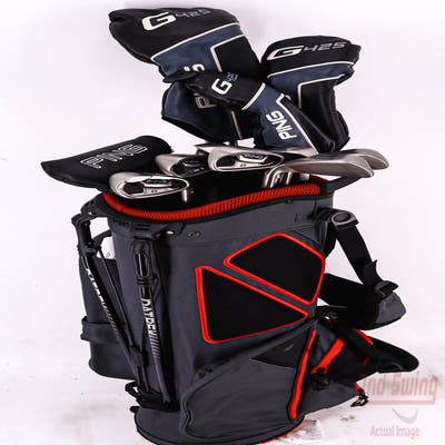 Complete Set of Men's Ping TaylorMade Nike Odyssey Golf Clubs + Datrek Stand Bag - Right Hand Regular Flex Steel Shafts