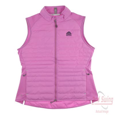 New W/ Logo Womens Peter Millar Vest Medium M Pink MSRP $185