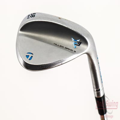 TaylorMade Milled Grind 3 Raw Chrome Wedge Lob LW 58° 12 Deg Bounce Project X Rifle 6.0 Steel Stiff Right Handed 34.75in