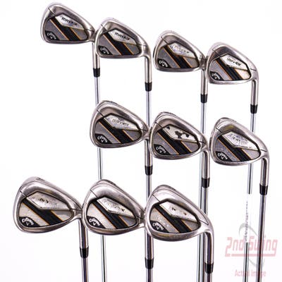 Callaway Mavrik Iron Set 4-PW AW GW SW FST KBS Max 80 Steel Stiff Right Handed 38.5in