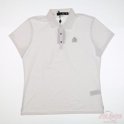 New W/ Logo Womens Ralph Lauren RLX Polo Large L White MSRP $89