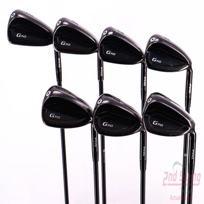 Ping G710 Iron Set 5-PW AW Mitsubishi MMT 60 Graphite Senior Right Handed Black Dot 38.25in