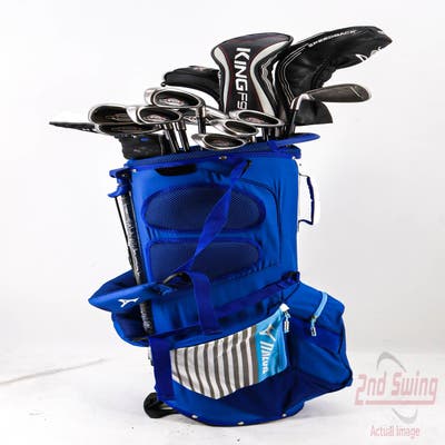 Complete Set of Men's Callaway TaylorMade Cobra MacGregor Golf Clubs + Mizuno Stand Bag - Right Hand Regular Flex Graphite Shafts