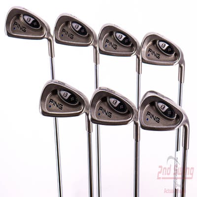 Ping i3 + Iron Set 4-PW Stock Steel Shaft Steel Stiff Right Handed Blue Dot 38.0in