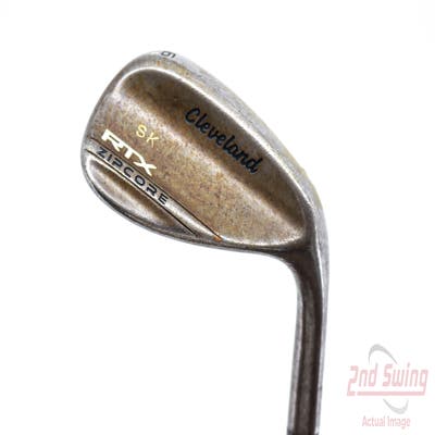 Cleveland RTX ZipCore Raw Wedge Sand SW 56° 12 Deg Bounce Full Dynamic Gold Spinner TI Steel Wedge Flex Right Handed 35.5in