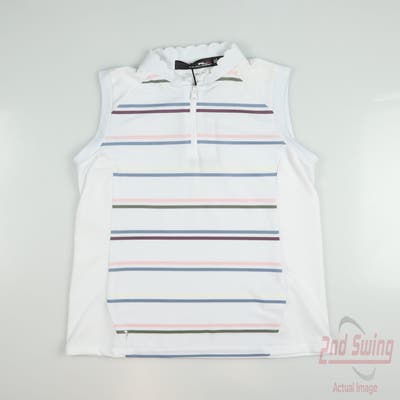 New Womens Ralph Lauren RLX Sleeveless Polo XX-Small XXS White MSRP $110