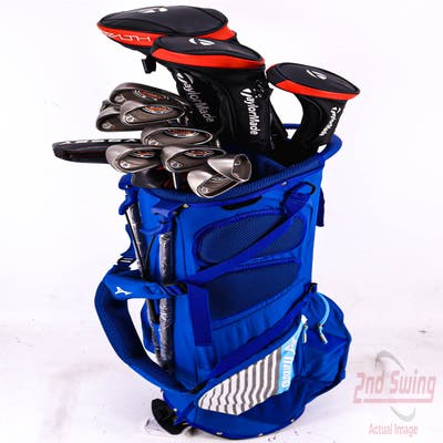 Complete Set of Men's Callaway TaylorMade Ping Odyssey Golf Clubs + Mizuno Stand Bag - Right Hand Regular Flex Steel Shafts