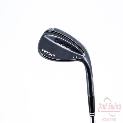 Cleveland RTX 4 Black Satin Wedge Lob LW 60° 9 Deg Bounce Mid Stock Steel Shaft Steel Wedge Flex Right Handed 35.0in