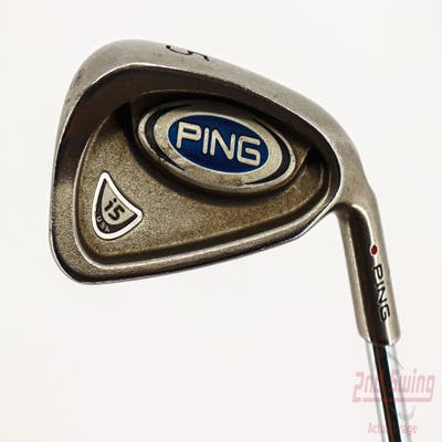 Ping i5 Single Iron 5 Iron Stock Steel Shaft Steel Stiff Right Handed Red dot 38.0in