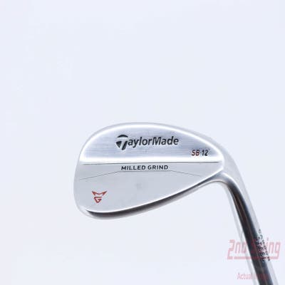 TaylorMade Milled Grind Satin Chrome Wedge Sand SW 56° 12 Deg Bounce True Temper Dynamic Gold Steel Wedge Flex Right Handed 35.25in