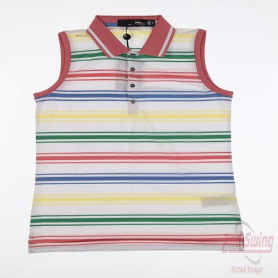 New Womens Ralph Lauren RLX Sleeveless Polo X-Small XS Multi MSRP $110