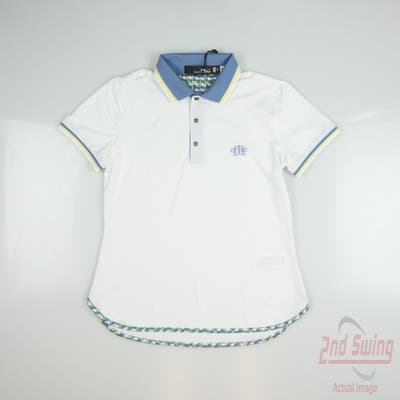 New W/ Logo Womens Ralph Lauren RLX Polo X-Small XS White MSRP $110