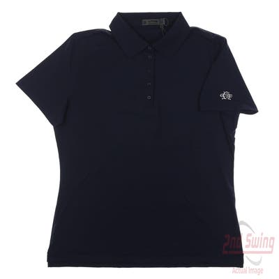 New W/ Logo Womens G-Fore Polo X-Large XL Navy Blue MSRP $120