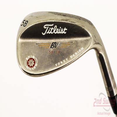 Titleist 2009 Vokey Spin Milled Chrome Wedge Lob LW 58° 8 Deg Bounce Titleist Vokey BV Steel Wedge Flex Right Handed 35.0in