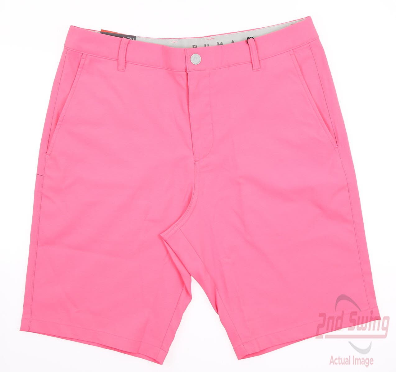 New Mens Puma Jackpot Shorts 32 Sunset Pink MSRP $65 | 2nd Swing Golf