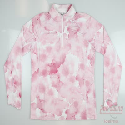 New Womens Puma Youv Cloud 1/4 Zip Pullover Small S Pink MSRP $70