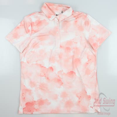 New Womens Puma MATTR Cloudy Polo Small S Pink MSRP $70