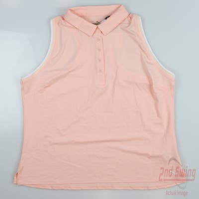 New Womens Puma MATTR Peak Sleeveless Polo Small S Pink MSRP $70