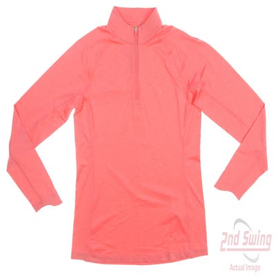 New Womens Puma Youv 1/4 Zip Pullover Small S Pink MSRP $70