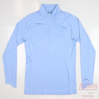 New Womens Puma Youv 1/4 Zip Pullover Small S Blue MSRP $70