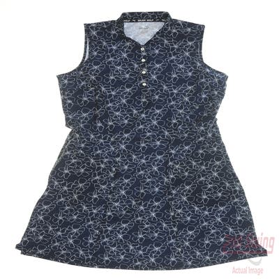 New Womens Puma Island Flower Dress Small S Navy Blue MSRP $70