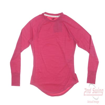 New Womens Puma Cloudspun Long Sleeve Small S Pink MSRP $70