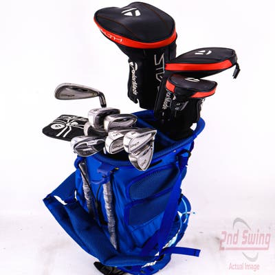 Complete Set of Men's Ping TaylorMade Callaway Cobra Wilson Staff Golf Clubs + Mizuno Stand Bag - Right Hand Regular Flex Steel Shafts