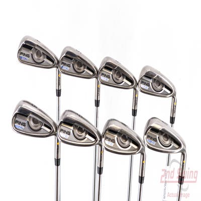 Ping 2016 G Iron Set 4-PW AW AWT 2.0 Steel Regular Right Handed Yellow Dot 39.0in