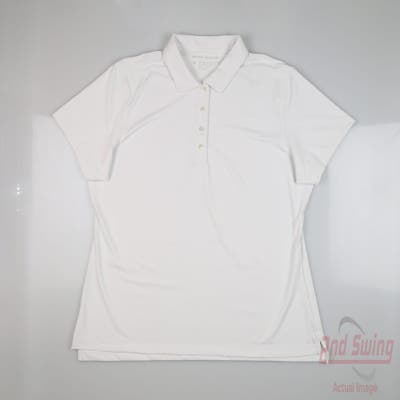 New Womens Peter Millar Polo X-Large XL White MSRP $105