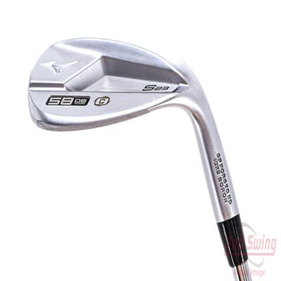 Mizuno S23 Satin Chrome Wedge Lob LW 58° 8 Deg Bounce C Grind FST KBS Hi-Rev 2.0 115 Steel Wedge Flex Right Handed 35.5in