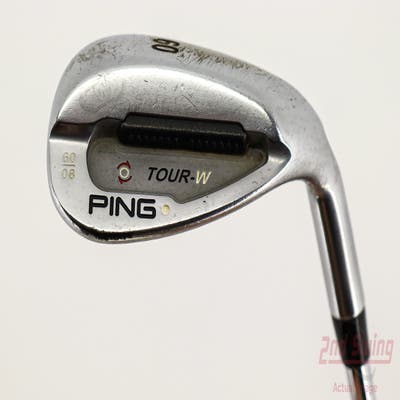 Ping Tour-W Brushed Silver Wedge Lob LW 60° 8 Deg Bounce Ping AWT Steel Wedge Flex Right Handed White Dot 35.75in