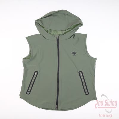 New W/ Logo Womens Peter Millar Vest X-Small XS Green MSRP $100