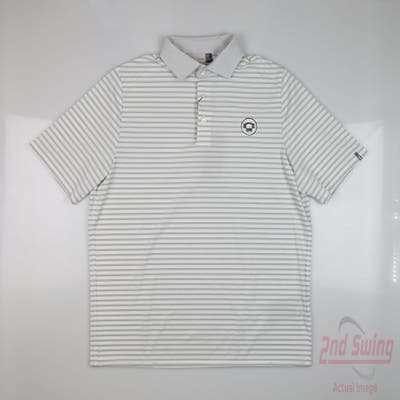 New W/ Logo Mens KJUS Polo Medium M White MSRP $99