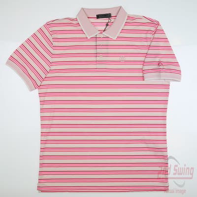 New W/ Logo Mens G-Fore Polo X-Large XL Pink MSRP $116