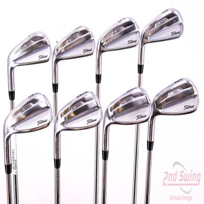 Mint Titleist 2021 T100 Iron Set 4-PW AW FST KBS Tour FLT Steel Regular Left Handed 38.5in