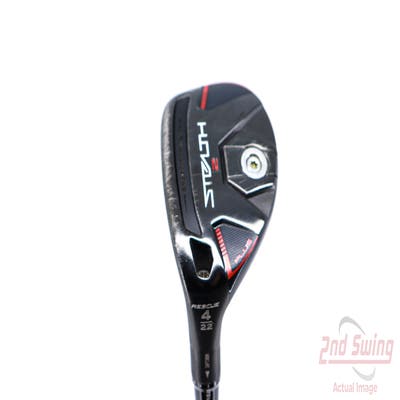 TaylorMade Stealth 2 Plus Rescue Hybrid 4 Hybrid 22° PX HZRDUS Smoke Red RDX 80 Graphite Stiff Left Handed 40.5in