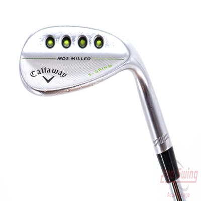 Callaway MD3 Milled Chrome S-Grind Wedge Sand SW 56° 10 Deg Bounce S Grind True Temper Dynamic Gold Steel Wedge Flex Right Handed 35.25in