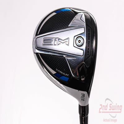 TaylorMade SIM Ti Fairway Wood 3 Wood 3W 15° PX HZRDUS Smoke Red RDX 75 Graphite Stiff Right Handed 43.25in
