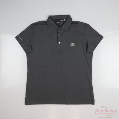 New W/ Logo Womens Ralph Lauren RLX Polo Large L Gray MSRP $110